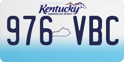 KY license plate 976VBC