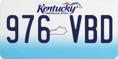 KY license plate 976VBD