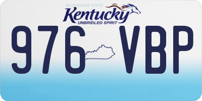 KY license plate 976VBP