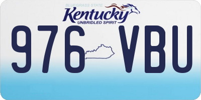 KY license plate 976VBU