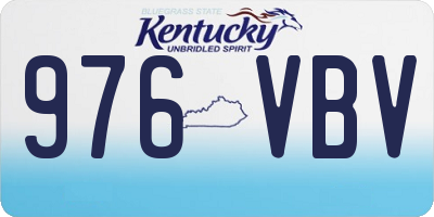 KY license plate 976VBV