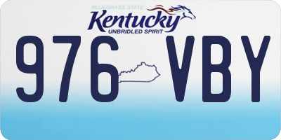 KY license plate 976VBY