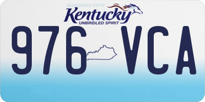 KY license plate 976VCA