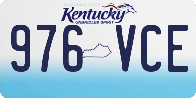 KY license plate 976VCE