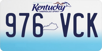 KY license plate 976VCK