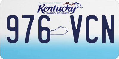 KY license plate 976VCN