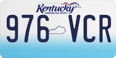 KY license plate 976VCR