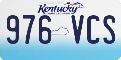 KY license plate 976VCS