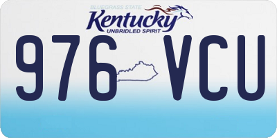 KY license plate 976VCU