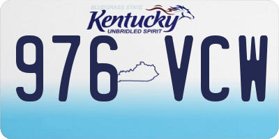 KY license plate 976VCW