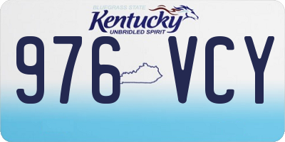 KY license plate 976VCY