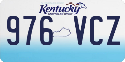 KY license plate 976VCZ