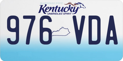 KY license plate 976VDA
