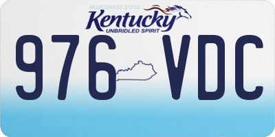 KY license plate 976VDC