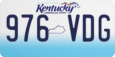 KY license plate 976VDG