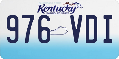 KY license plate 976VDI