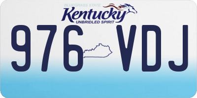 KY license plate 976VDJ