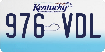 KY license plate 976VDL