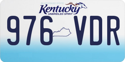 KY license plate 976VDR