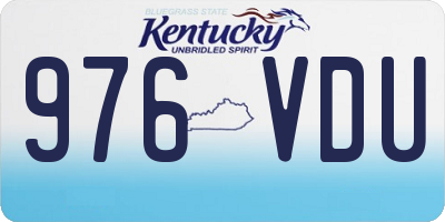 KY license plate 976VDU