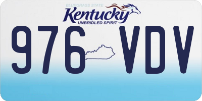 KY license plate 976VDV