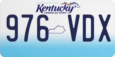 KY license plate 976VDX