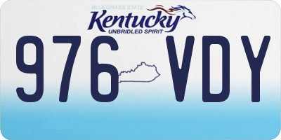 KY license plate 976VDY