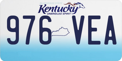 KY license plate 976VEA