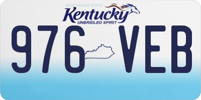 KY license plate 976VEB