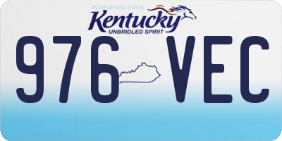 KY license plate 976VEC