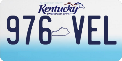 KY license plate 976VEL