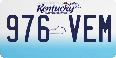 KY license plate 976VEM