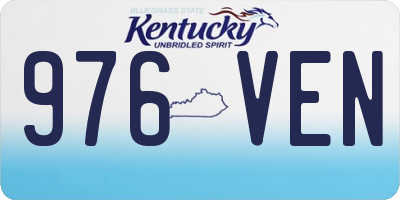 KY license plate 976VEN