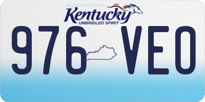 KY license plate 976VEO
