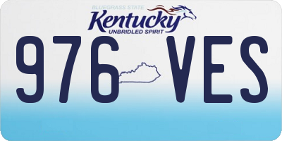 KY license plate 976VES