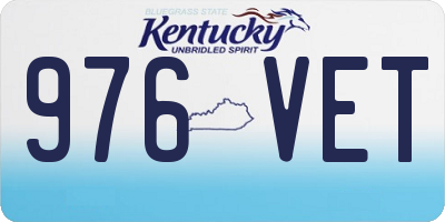 KY license plate 976VET