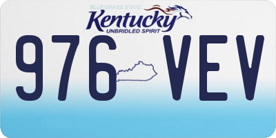 KY license plate 976VEV