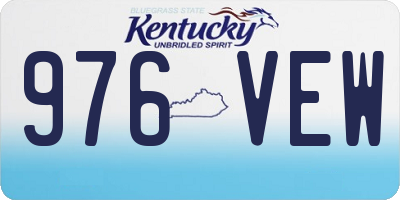 KY license plate 976VEW