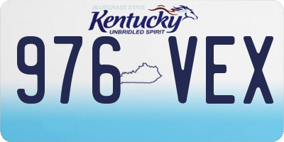 KY license plate 976VEX