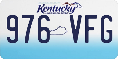 KY license plate 976VFG