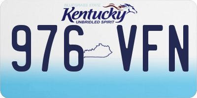 KY license plate 976VFN