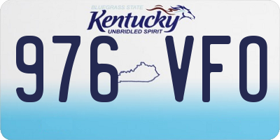 KY license plate 976VFO