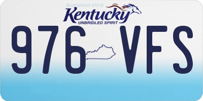 KY license plate 976VFS