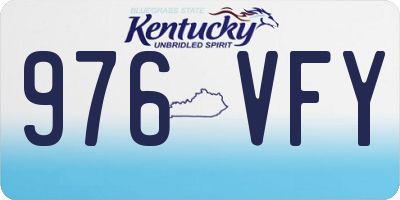 KY license plate 976VFY