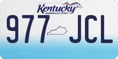 KY license plate 977JCL