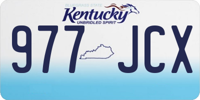 KY license plate 977JCX