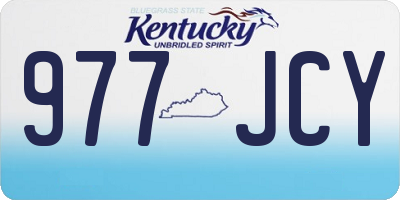 KY license plate 977JCY
