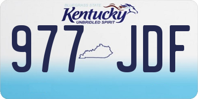 KY license plate 977JDF