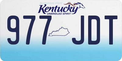 KY license plate 977JDT