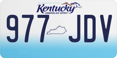 KY license plate 977JDV